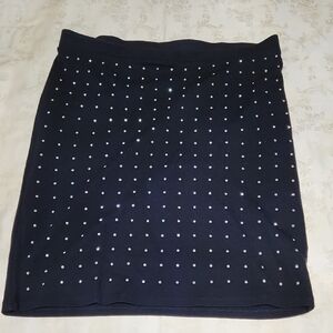 💚Philosophy Black Skirt with White Crystal Dots💚